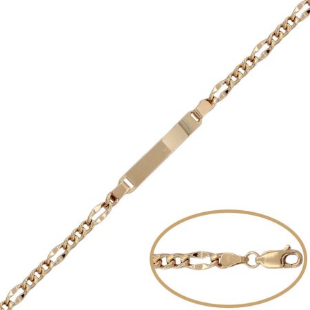 Esclava Cartier 3x1 eslabón 4mm.placa 5mm. oro 18k