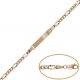 Esclava Cartier 3x1 eslabón 4mm.placa 5mm. oro 18k