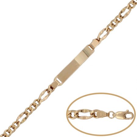 Esclava Cartier 3x1 eslabón 5mm. placa 6mm. oro 18k