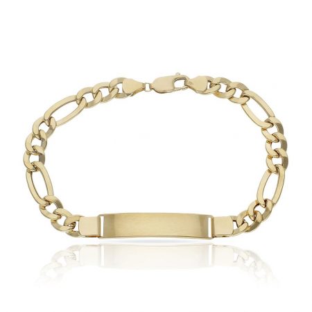 Esclava Cartier 3x1 ancho eslabón y placa 8mm. oro 18k