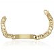 Esclava eslabón ancho11mm. placa 12mm oro 18k