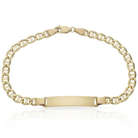 Esclava eslabón ancla 4,5mm.placa 6mm. oro 18k