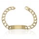 Esclava eslabón cuadrado de 11mm. placa 12mm. oro 18k
