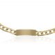 Esclava maciza eslabón cuadrado 10mm.chapa 13,5mm.oro 18k