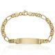 Esclava eslabón hueco de 6mm. placa de 7mm. oro 18k