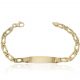 Esclava eslabón hueco ancho de 6mm.placa 8mm.oro 18k
