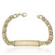 Esclava eslabones de 7mm. placa 10mm. oro 18k