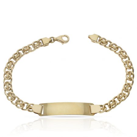 Esclava de eslabones de6mm. placa 8,5mm. oro 18k