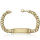 Esclava eslabón brillo liso de 8,5mm. placa 11mm. oro 18k
