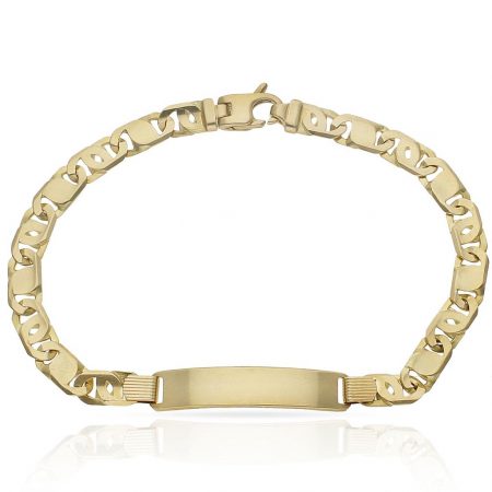 Esclava eslabón plano 7mm. 6mm. oro 18k