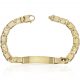 Esclava eslabones planos 7mm. placa 8mm. oro 18k
