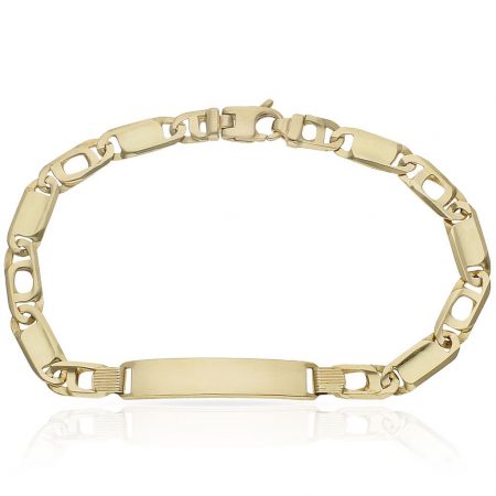 Esclava eslabón plano 6mm. placa 7mm. oro 18k