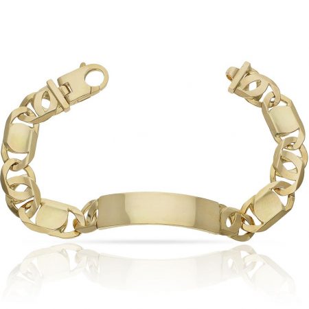 Esclava maciza 13mm.de ancho oro 18k