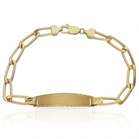 Esclava modelo fígaro brillo 6mm. oro 18k