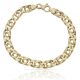 Pulsera eslabón barbada doble 8mm. oro 18k