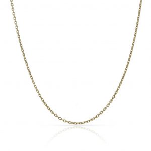 Cadena fina forzada ancho de 0,8mm. y largo 40cm. oro 18k