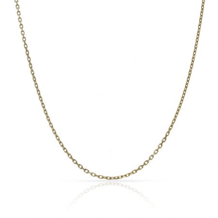 Cadena fina forzada ancho de 0,8mm. y largo 60cm. oro 18k