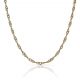 Cadena singapur rizada ancho de 2,5mm. y largo 50cm. oro 18k