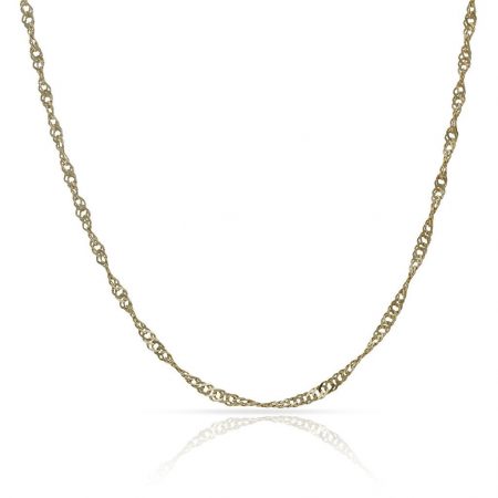 Cadena singapur rizada ancho de 2mm. y largo 60cm. oro 18k