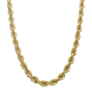 Cordon salomonico ancho de 8,7mm. y largo 50cm. oro 18k