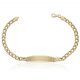 Esclava modelo barbada chapa tallada oro 18k