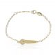 Esclava bebe con chupe en placa oro 18k