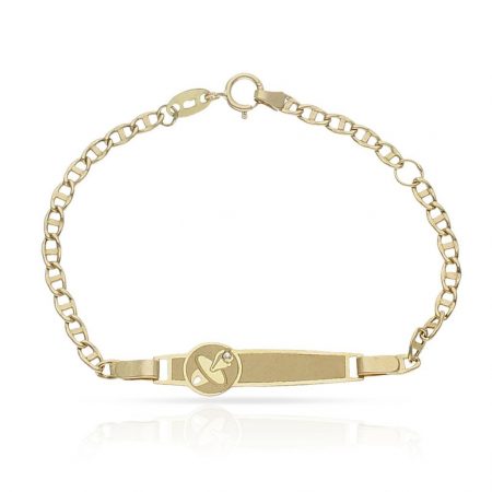 Esclava bebe chupe oro de 18k