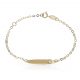 Esclava bebe en mate y brillo oro 18k