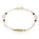Esclava bebe con coralina oro 18k
