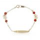 Esclava bebe coralina flores oro 18k