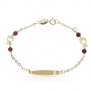 Esclava bebe coralina ositos oro 18k