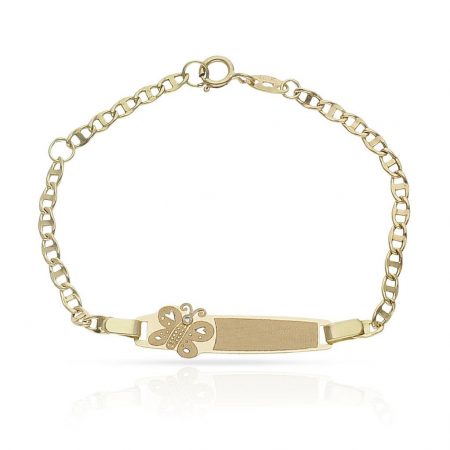 Esclava bebe mariposa oro 18k
