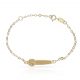 Esclava bebe con oso en la chapa oro 18k