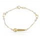 Esclava bebe perlas y ositos oro 18k