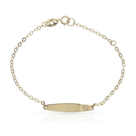 Esclava bebe mate brillo oro 18k