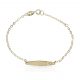 Esclava bebe mate brillo oro 18k