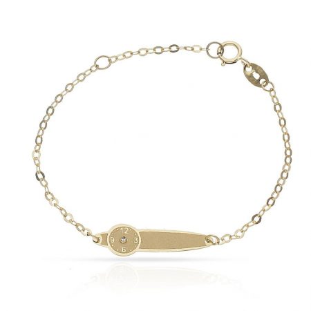 Esclava bebe reloj circonita oro 18k