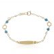 Esclava bebe con turquesa oro 18k