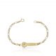 Esclava bebe Virgen niña ancho cadena 2mm.oro 18k