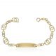 Esclava comunion eslabones circonitas oro 18k