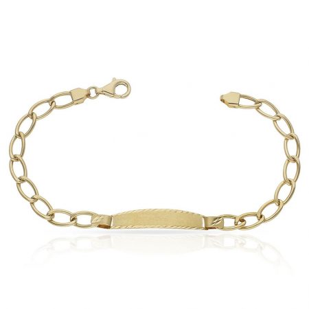 Esclava comunion eslabones en oval oro 18k