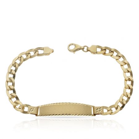 Esclava modelo barbada eslabon plano oro 18k
