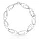 Pulsera eslabon doble en oro blanco de 18k