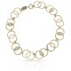 Pulsera troquelada con circonitas oro de 18k