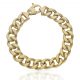 Pulsera barbada ancho 13,5mm.oro 18k