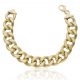 Pulsera barbada ancho 15mm. oro de 18k