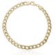 Pulsera barbada ancho 6mm.oro 18k