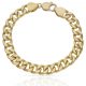 Pulsera barbada ancho 9mm.oro 18k