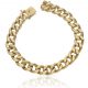 Pulsera barbada ancho de 11mm. oro de 18k