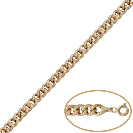 Pulsera barbada ancho 6,5mm. oro de 18k